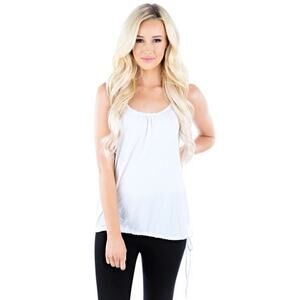 LVR Fashion Women's White Organic Activewear Tank Top Size M. NEW